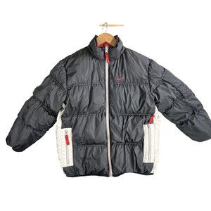 VTG Nike Jacket Boys Small Reversible Puffer Winter Coat Swoosh Embroidered Y2K